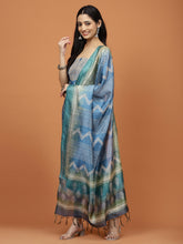 Printed Tussar Unstitched Suit Piece With Dupatta